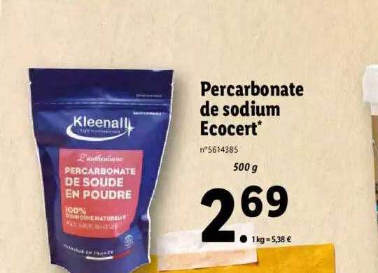 percarbonate de sodium écocert kleenall