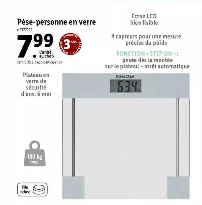 pèse-personne en verre