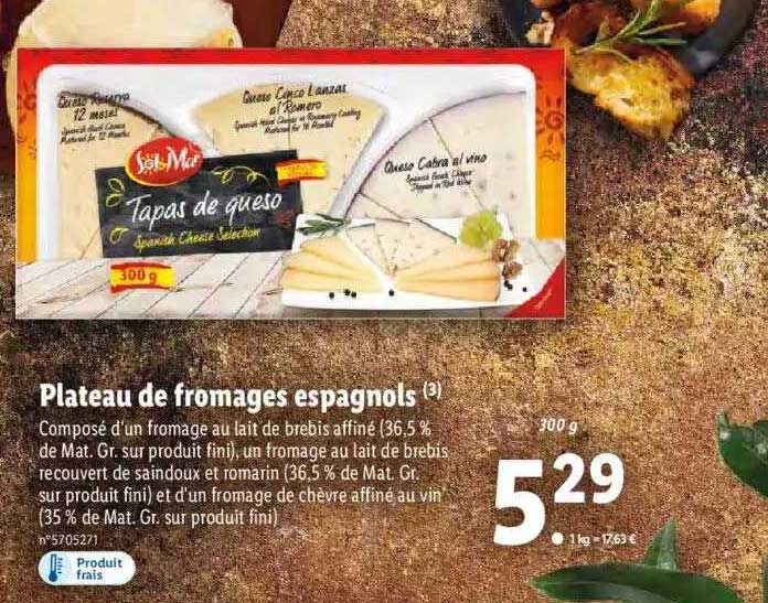 plateau de fromages espagnols