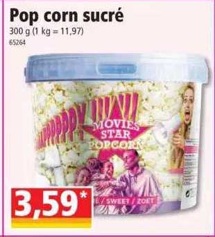 pop corn sucré