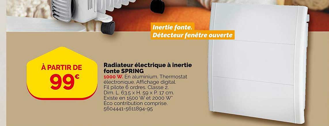 Radiateur électrique à Inertie Fonte Spring
