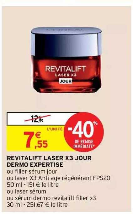 revitalift laser x3 jour dermo expertise