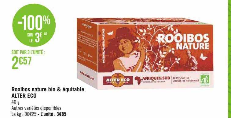 rooibos nature bio & équitable alter eco