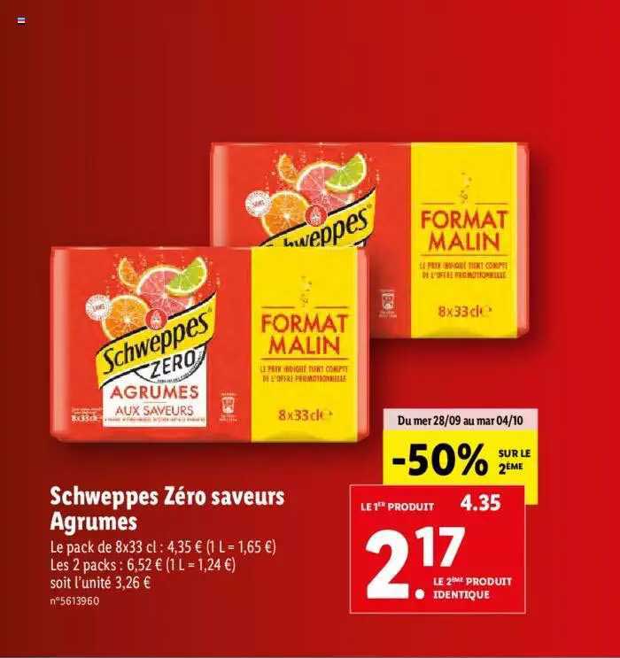 Schweppes Zéro Saveurs Agrumes