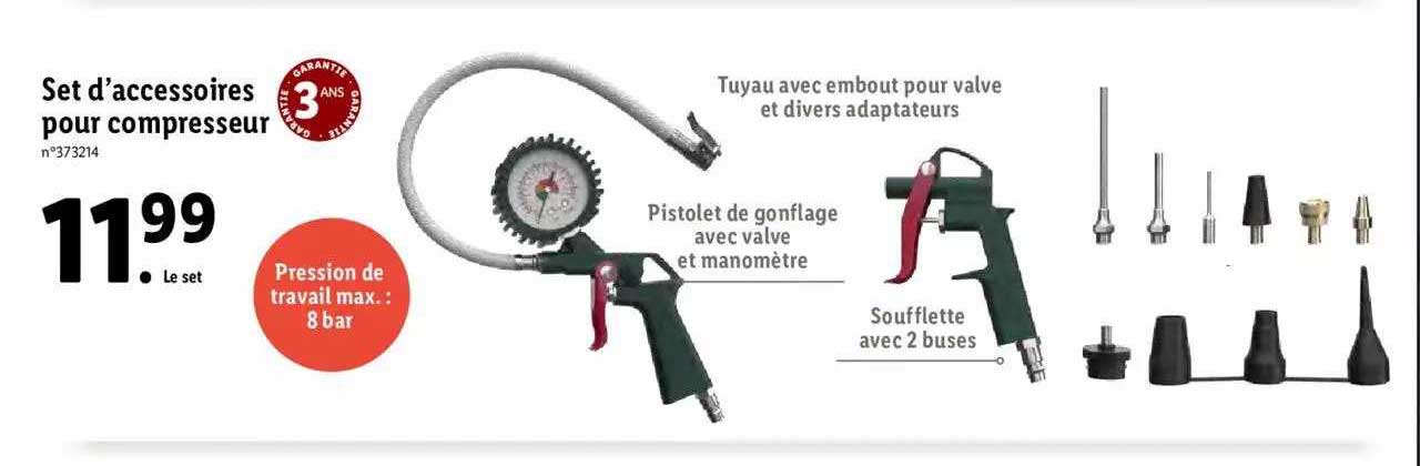 set d'accessoires pour compresseur