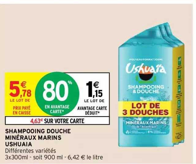 shampooing douche minéraux marins ushuaïa