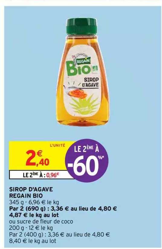 sirop d'agave regain bio