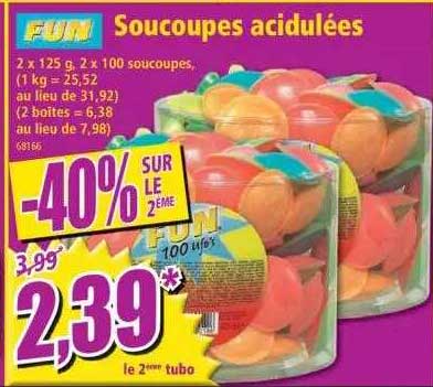 soucoupes acidulées fun