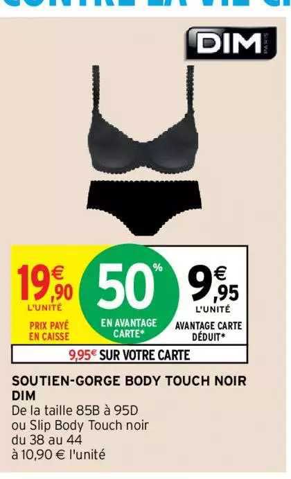 soutien-gorge body touch noir dim