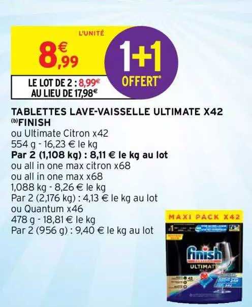 Tablettes Lave-vaisselle Ultimate X42 Finish