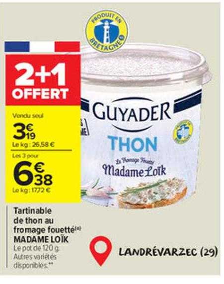 tartinable de thon au fromage fouette madame loïk