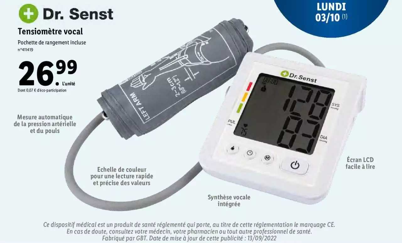 tensiomètre vocal dr. senst