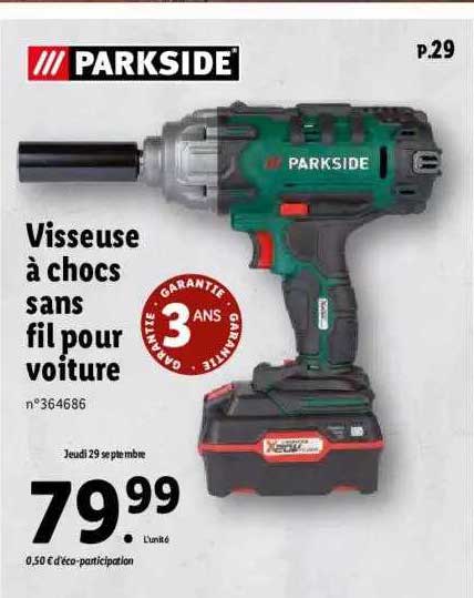 visseuse à chocs sans fil pour voiture parkside