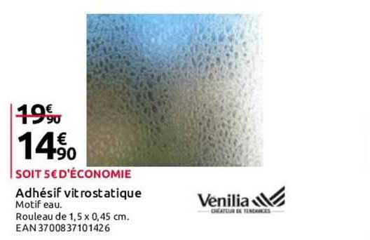 adhésif vitrostatique venilia