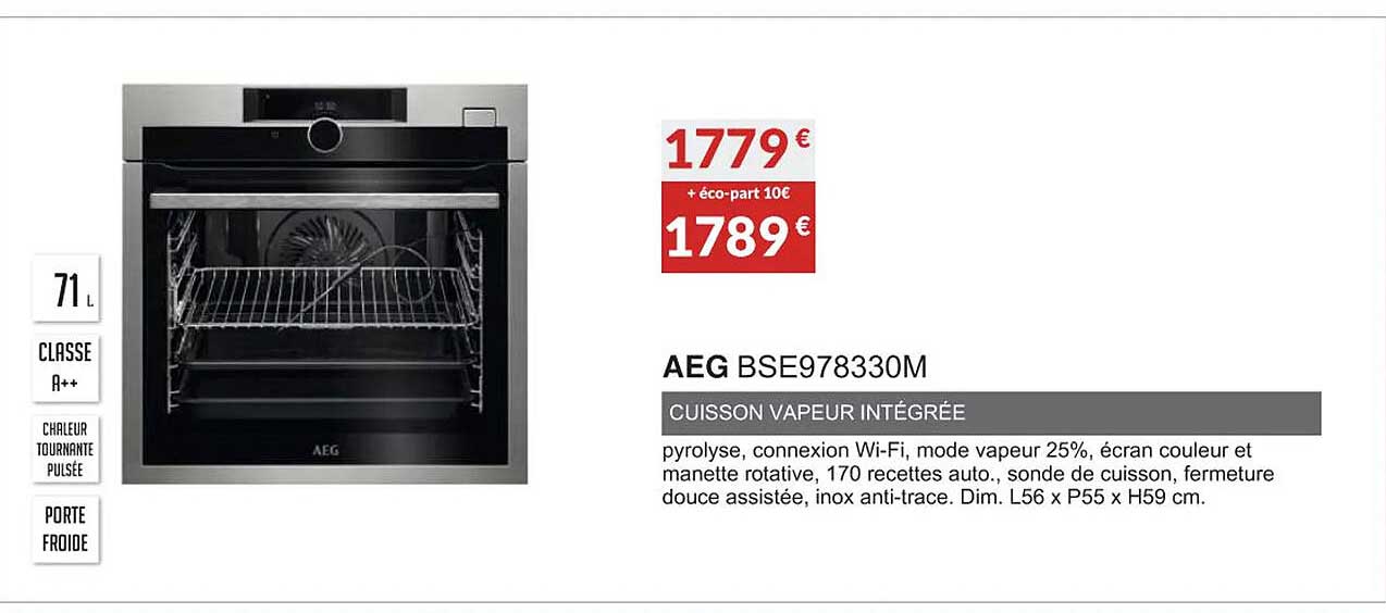 aeg bse978330m cuisson vapeur intégrée