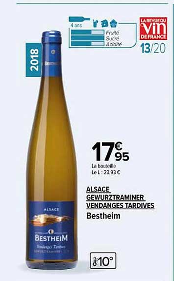 alsace gewurztraminer vendanges tardives bestheim