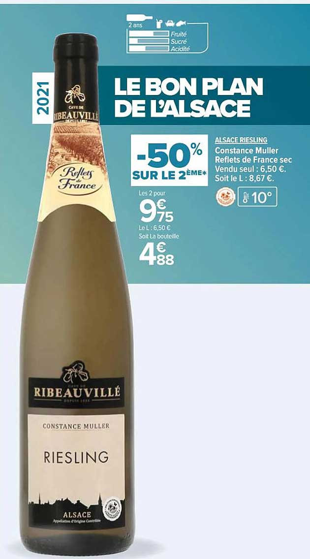 alsace riesling constance muller reflets de france sec