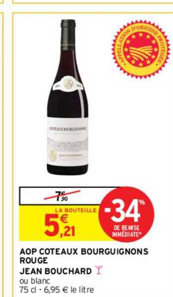 aop côteaux bourguignons rouge jean bouchard