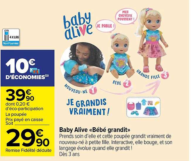 baby alive «bébé grandit»