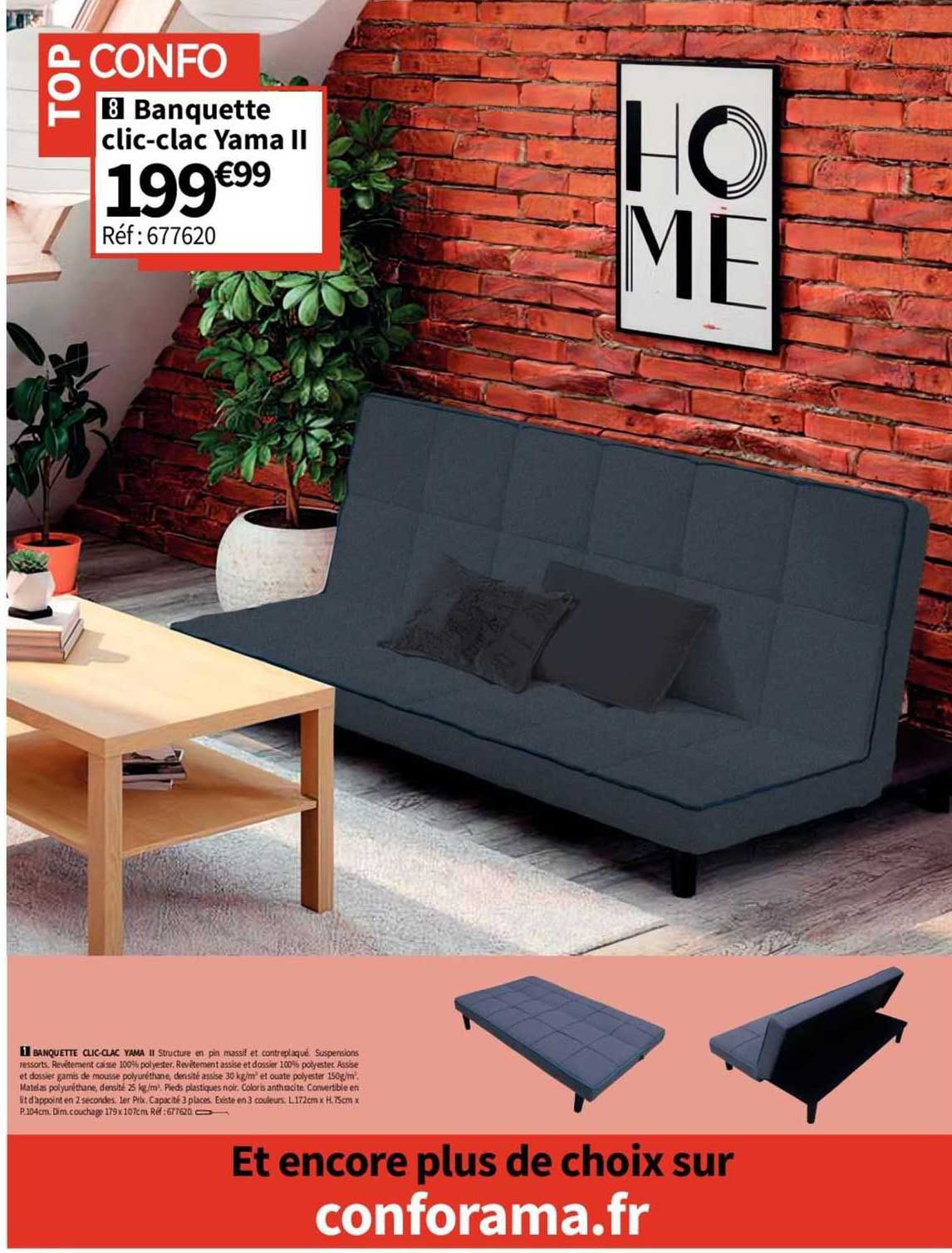 banquette clic-clac yama II