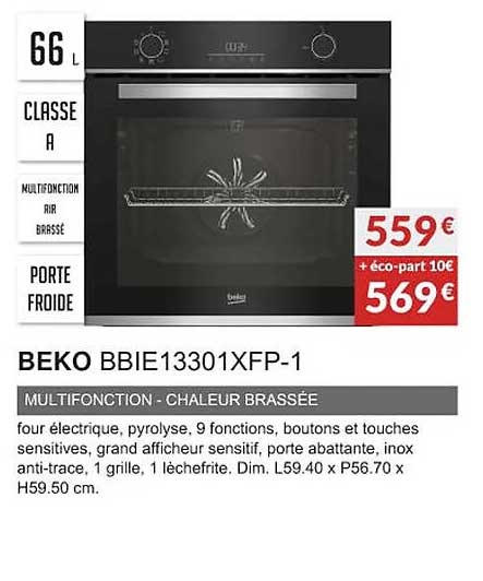 beko bbie13301xfp-1 multifonction - chaleur brassée