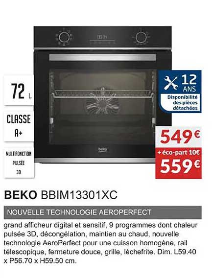 beko bbim13301xc nouvelle technologie aeroperfect
