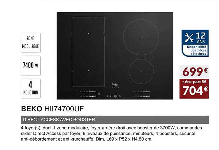 beko hii74700uf direct access avec booster