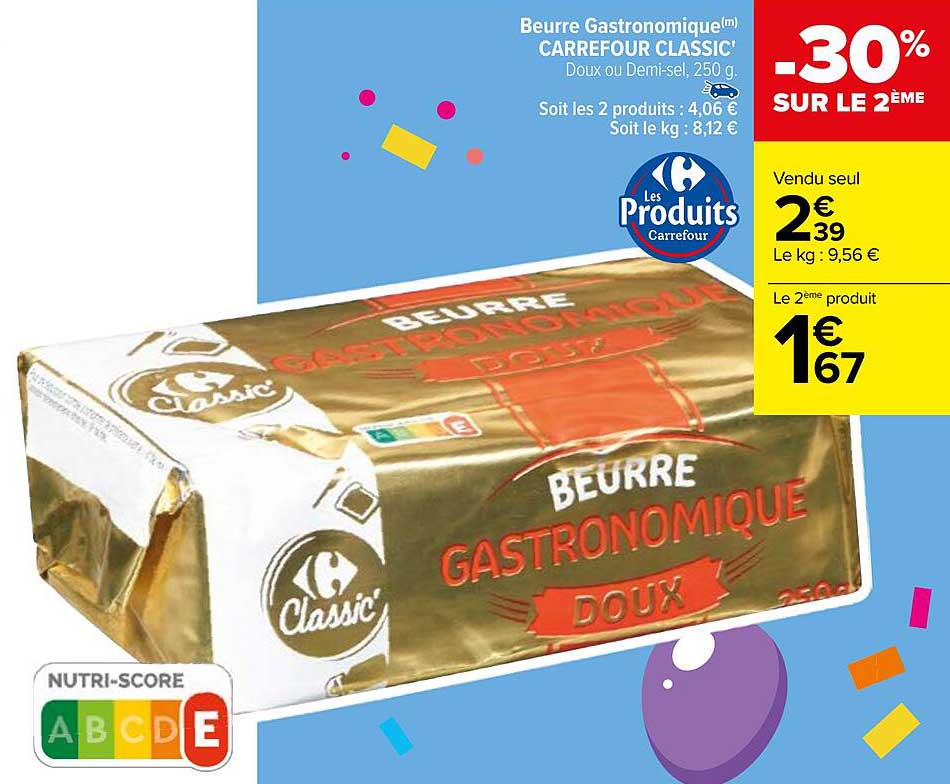 Beurre Gastronomique Carrefour Classic'