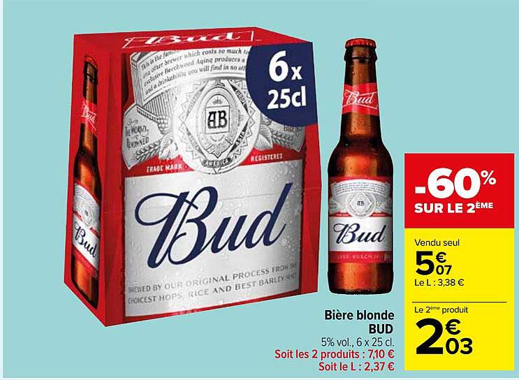 Bière Blonde Bud