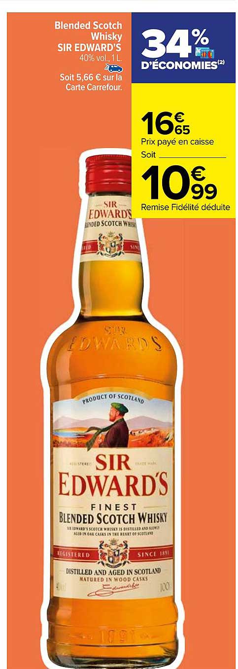 blended scotch whisky sir edward's