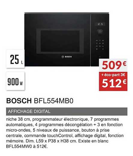 bosch bfl554mb0 affichage digital