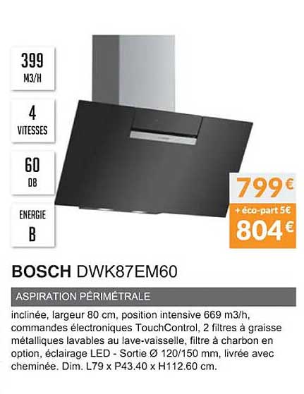 bosch dwk87em60 aspiration périmètrale