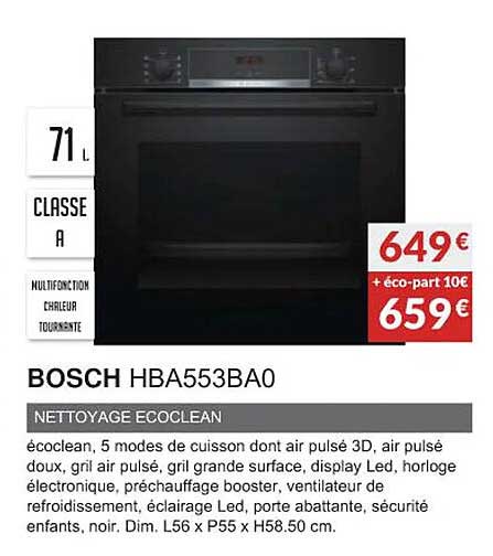 bosch hba553ba0 nettoyage ecoclean
