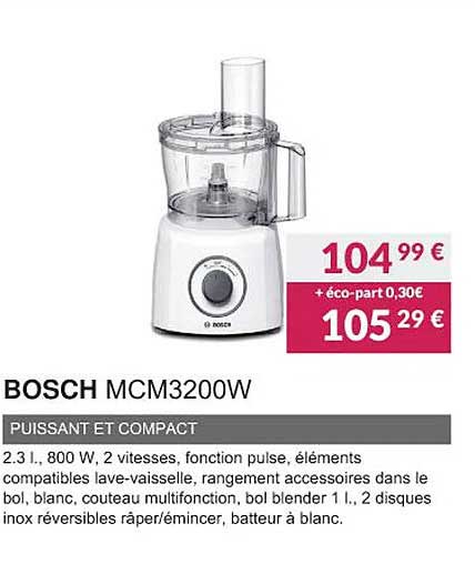 Bosch Mcm3200w Puissant Et Compact