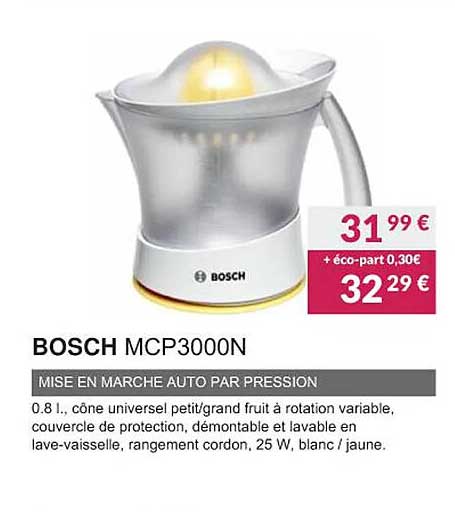 bosch mcp3000n mise en marche auto par pression