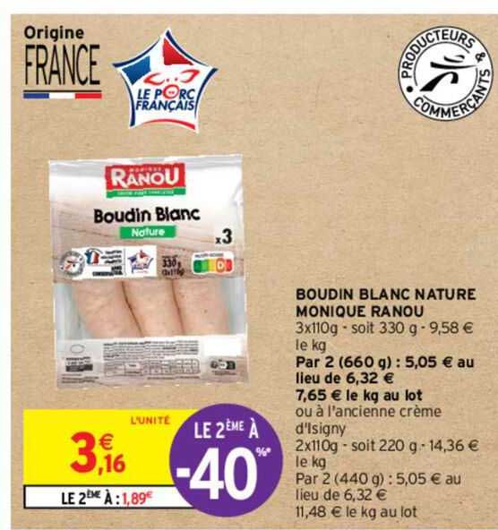 boudin blanc nature monique ranou