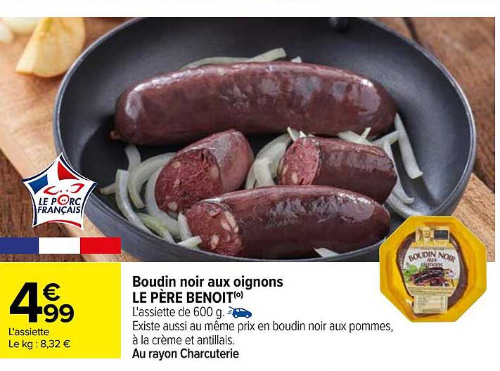 boudin noir aux oignons le père benoit