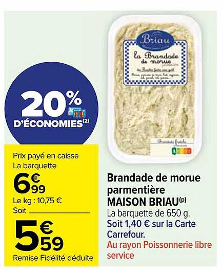 Brandade De Morue Parmentière Maison Briau