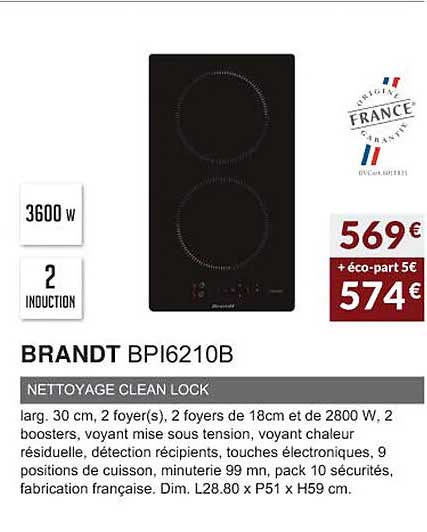 brandt bpi6210b nettoyage clean lock