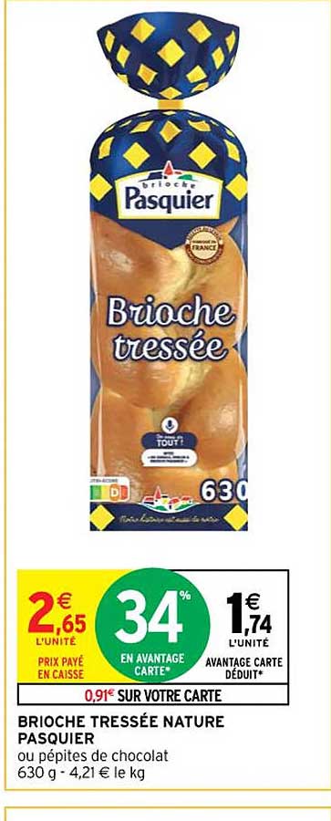 Brioche Tressée Nature Pasquier