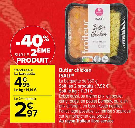 butter chicken isali