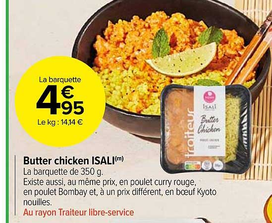 butter chicken isali