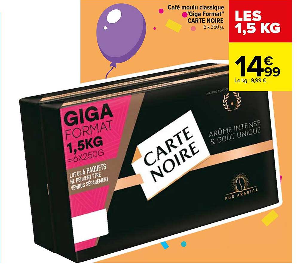 café moulu classique "giga format" carte noire