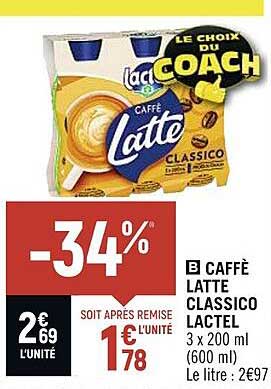 caffè latte classico lactel