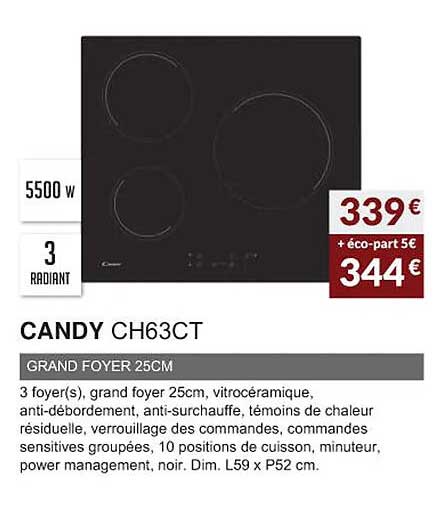 candy ch63ct grand foyer 25cm
