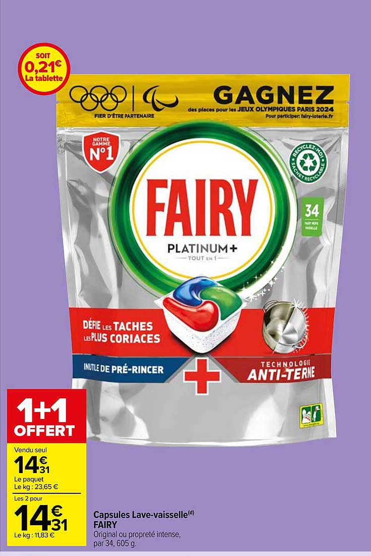 capsules lave-vaisselle fairy