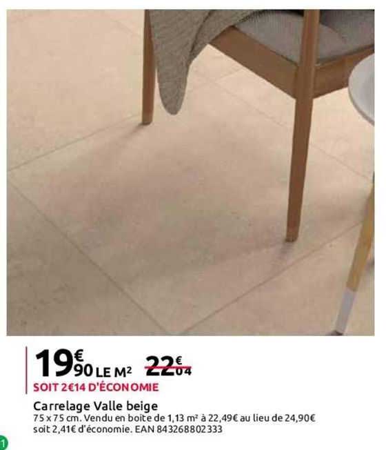 carrelage valle beige