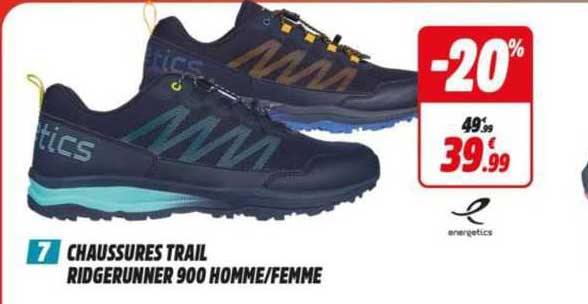 chaussures trail ridgerunner 900 homme/femme energetics