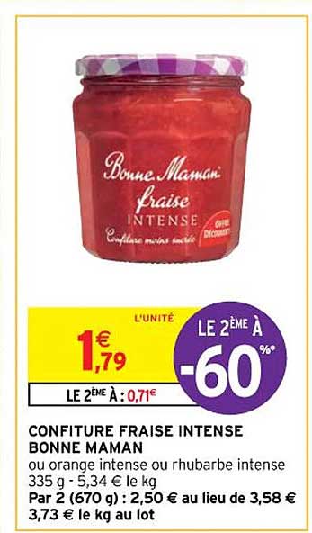 confiture fraise intense bonne maman