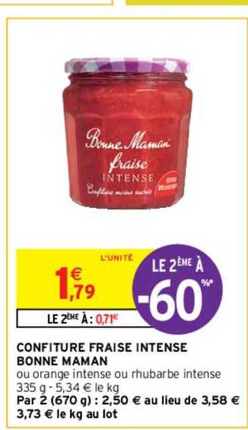 confiture fraise intense bonne maman